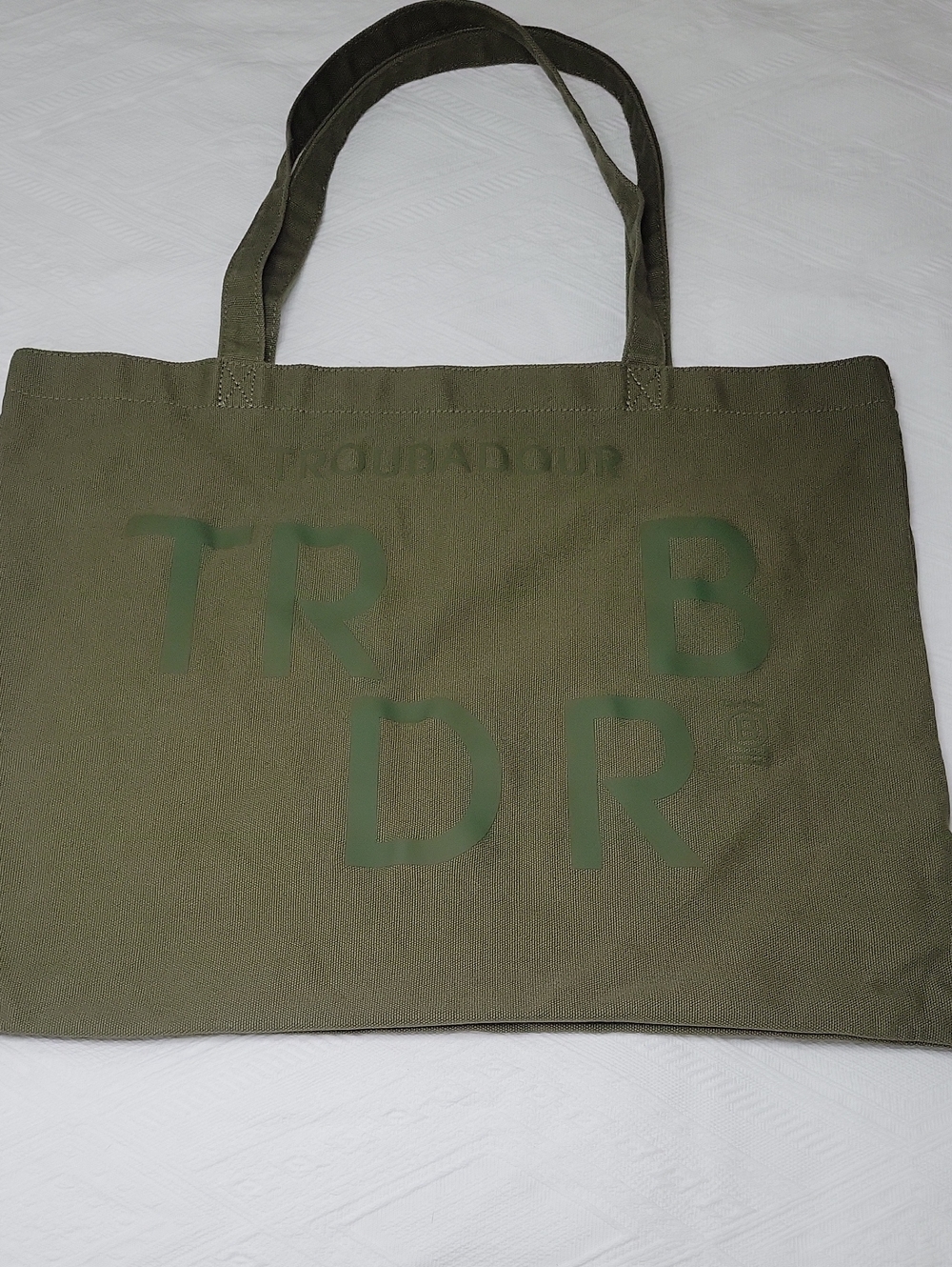 Canvas Tote Bag in Olive Green
